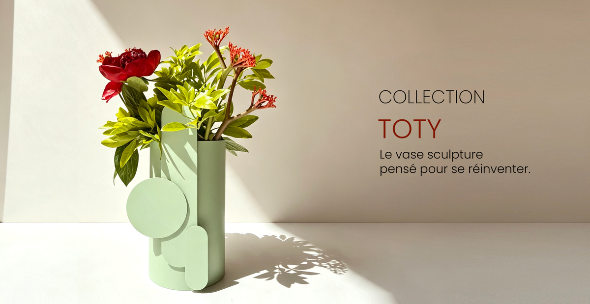 Vases sculptural modulable