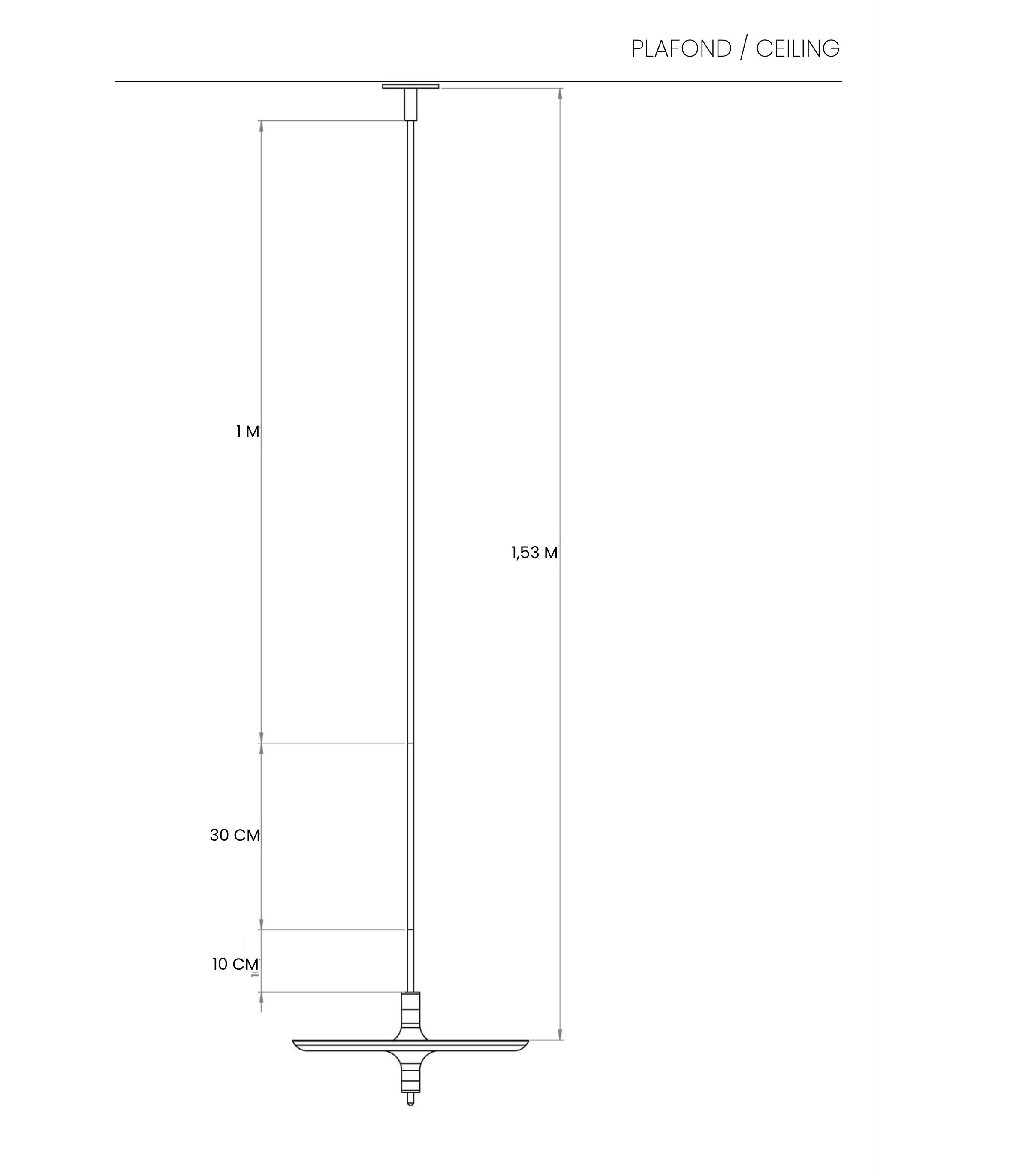 Rallonges pour table suspendue - laiton 30 cm