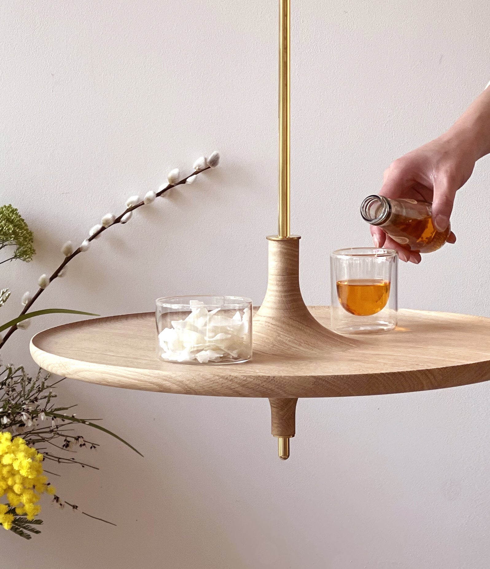 Table suspendue en chêne (taille large)