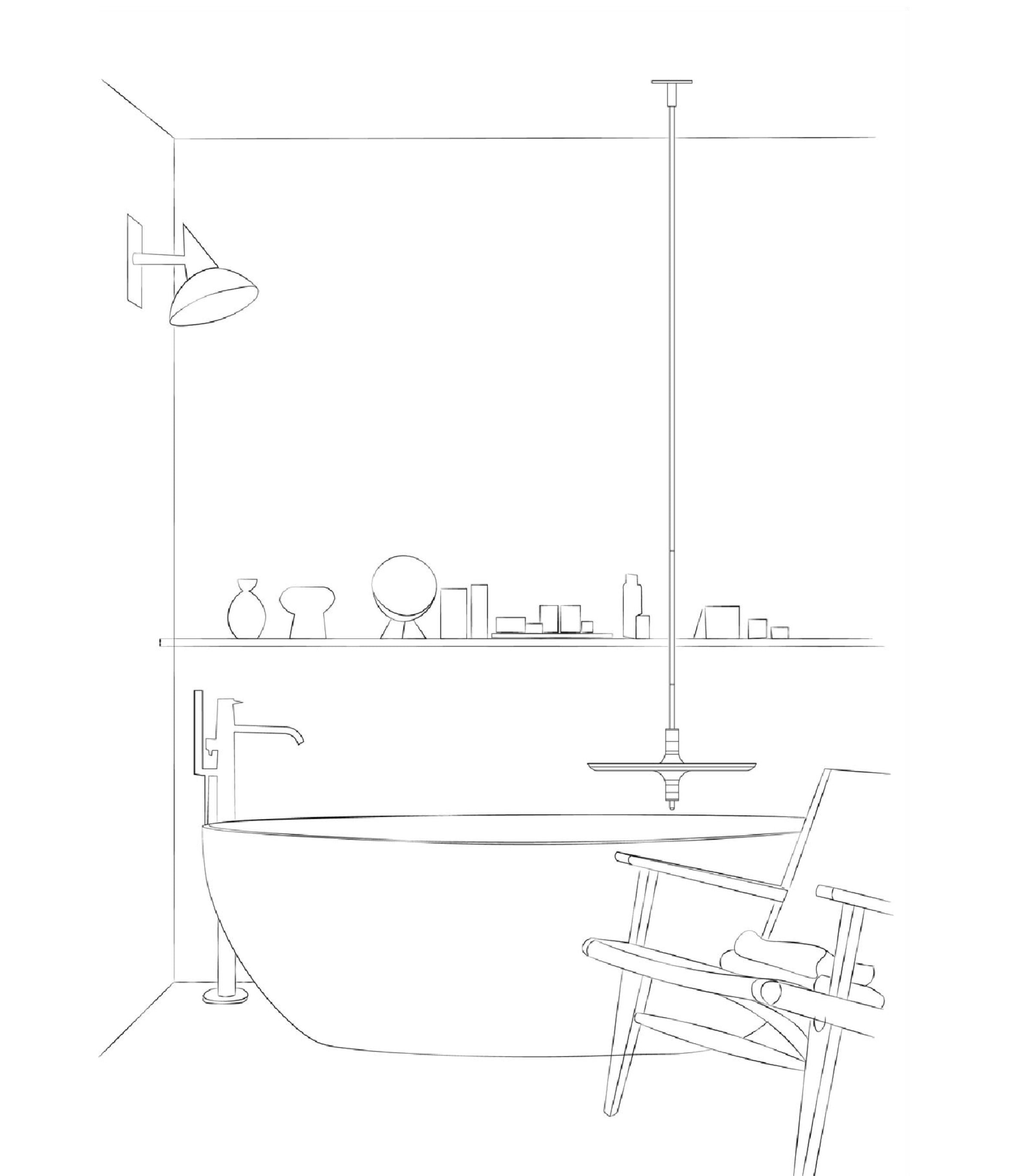 Rallonges pour table suspendue - laiton 30 cm