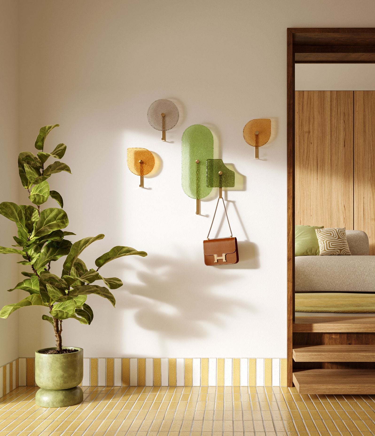 Glass coat hooks