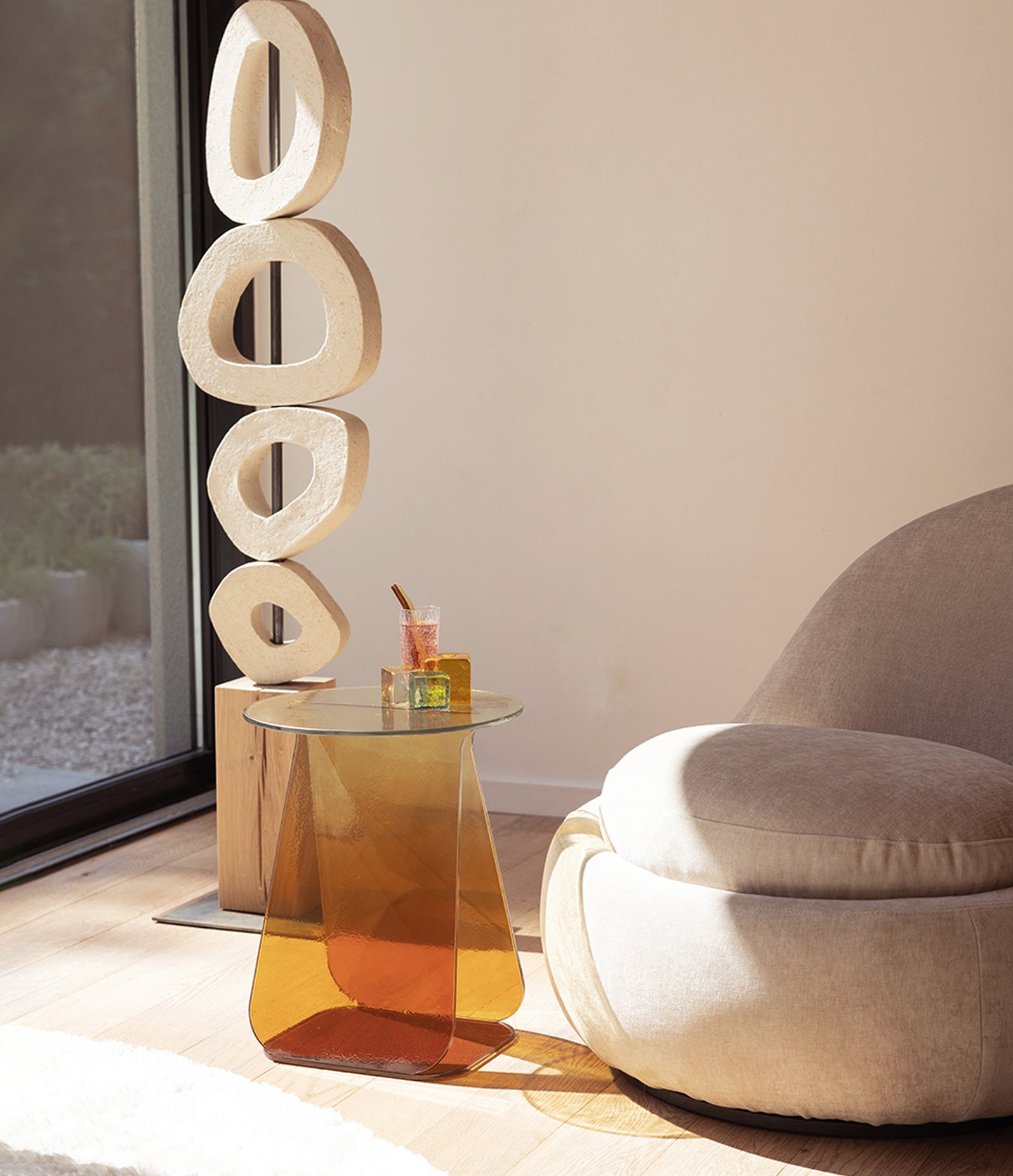 Table d’appoint en verre