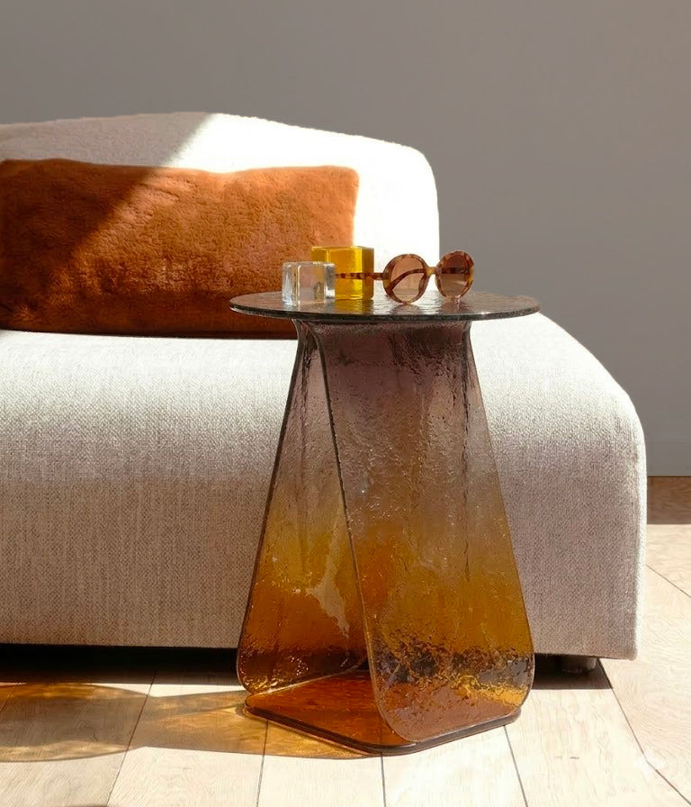 Table d’appoint en verre