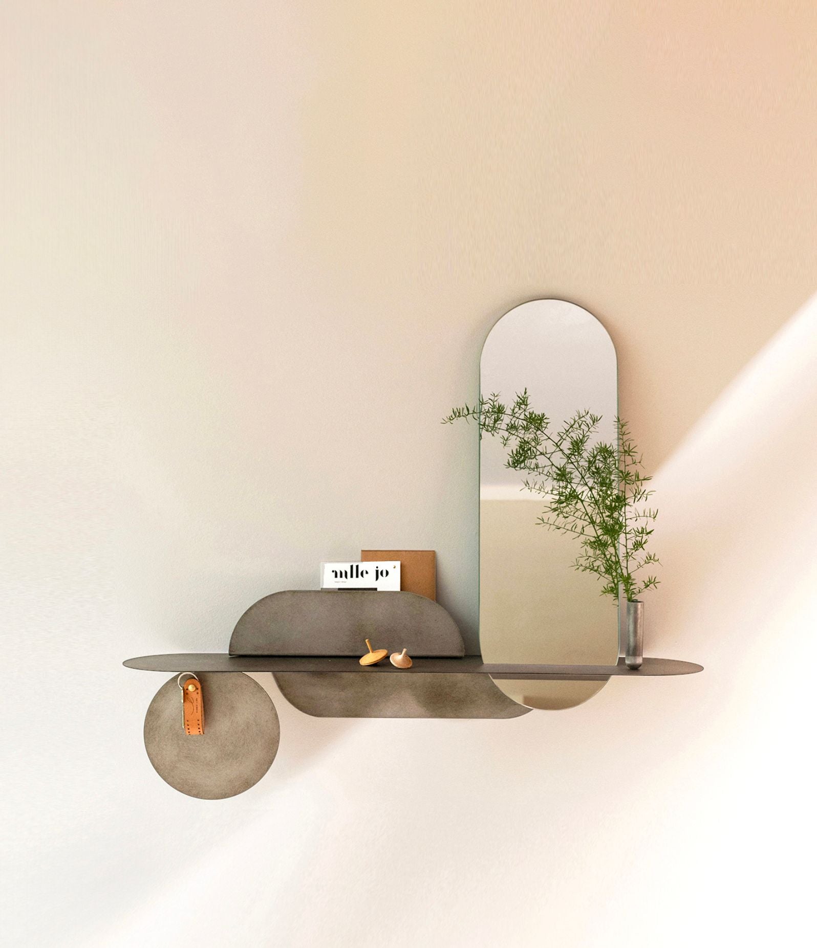Metal wall shelf