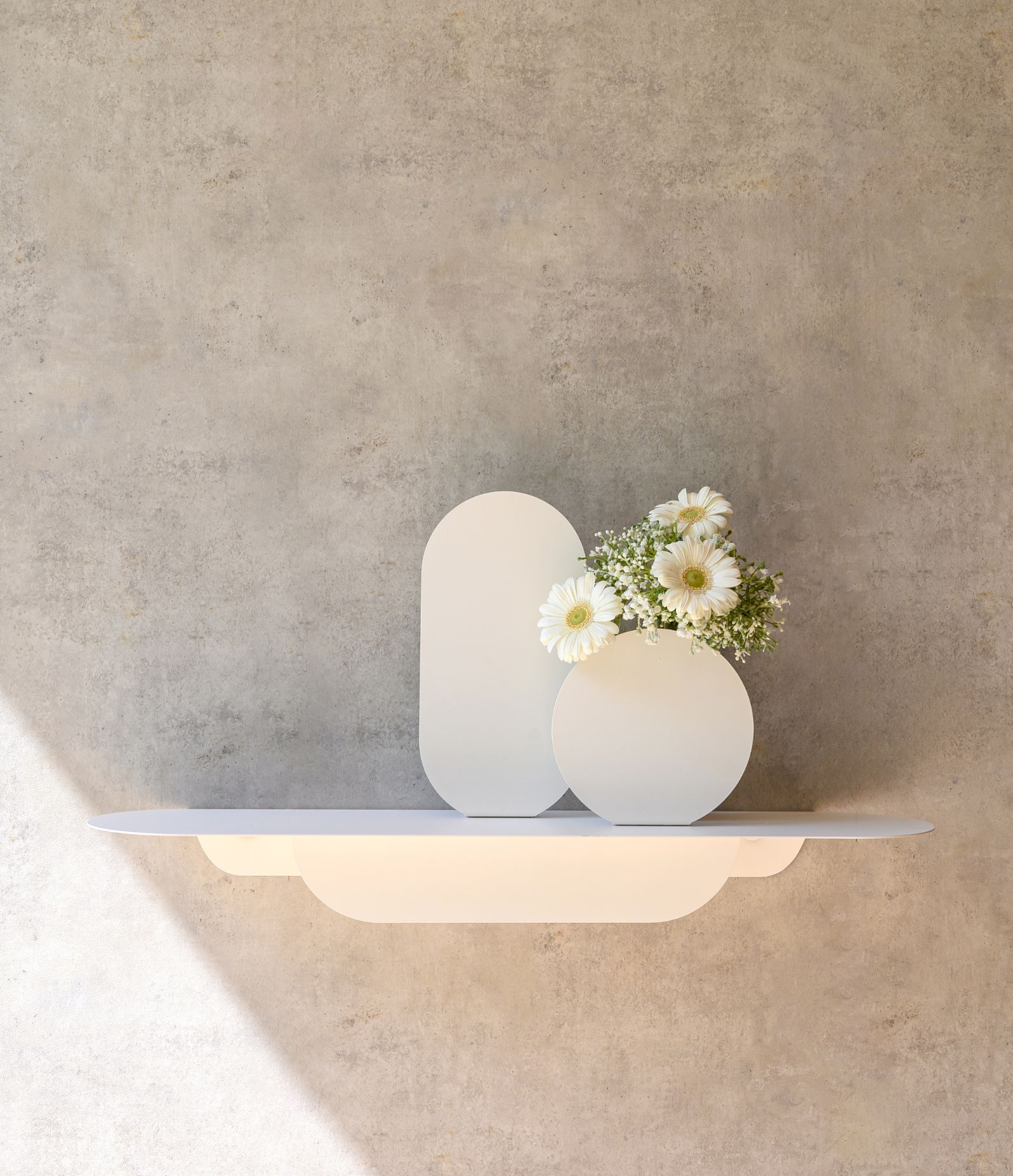 Metal wall shelf